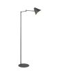 Trio Cosima 463900142 brandende antraciet grijze metalen leeslamp met metalen kapje met op de kap een touchschakelaar