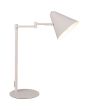 Trio Cosima 563900176 brandende warm grijze metalen tafellamp met metalen kapje met op de kap een touchschakelaar