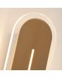 Searchlight Couper 55910SB detailfoto van de led rand van de mat bronzen ovale wandlamp van 42cm hoog voor de badkamer met LED streep voorwaarts en achterlicht rondom het armatuur