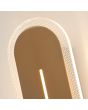 Searchlight Couper 55911SB detailfoto van de LED rand van de mat bronzen ovale wandlamp van 59cm hoog voor de badkamer met LED streep voorwaarts en achterlicht rondom het armatuur