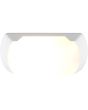 Bovenaanzicht Reality Cumana witte voordelige 26 cm brede wandlamp voor buiten van kunststof met een wit kunststof venster naar voren