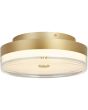 Searchlight Cyprus 42651-30GO brandende goud kleurige plafonnière met mat glazen lichtunit met helder glas eronder