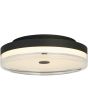 Searchlight Cyprus 42651-40BK brandende zwarte plafonniere van 40cm met mat met helder glazen onderzijde