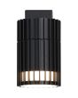 Searchlight Detroit 37737BK brandende zwarte wandlamp met cilindervormige spot met lamellen aan de zijkant