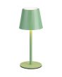 Reality Diaz R55961149 brandende pistache groene oplaadbare tafellamp voor buiten met licht venster naar boven en beneden