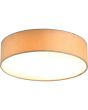 Searchlight Drum 23298-2CP brandende champagne kleurige fluwelen plafonniere met witte kunststof blender