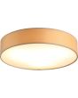Searchlight Drum 23298-3CP brandende champagne kleurige fluwelen plafonniere van 50cm met wit kunststof blender
