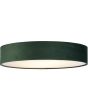Searchlight Drum 23298-3GR brandende groen fluwelen plafonniere van 50cm met wit kunststof blender