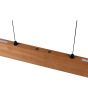 Trio Edgewood 359710130 detailfoto van hanglamp met houten balk met twee knoppen voor dimmen en lichtkleur