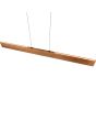 Trio Edgewood 359719130 bovenaanzicht hanglamp met houten balk van 150cm met led naar boven en twee knoppen voor dimmen en lichtkleur