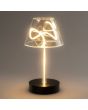 Brandende Konstsmide Edison transparant oplaadbaar tafellampje van acryl voor buiten van 28 cm hoog met flexibele magnetische LED  kabel