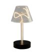 Konstsmide Edison transparant oplaadbaar tafellampje van acryl voor buiten van 28 cm hoog met flexibele magnetische LED  kabel