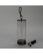 Konstsmide Edison S antraciet grijze tafellamp met flexibele magnetische lichtbron en acryl glazen kap van 24 cm hoog en USB-C laadsnoer