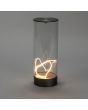 Konstsmide Edison S antraciet grijze tafellamp met los liggende flexibele magnetische lichtbron en acryl glazen kap van 24 cm hoog