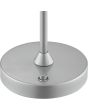 Detailfoto touch dimmer van de Brilliant Elora zilver kleurige oplaadbare tafellamp voor buiten met kunststof bovenzijde voor licht naar boven en beneden met een hoogte van 37 cm en een diameter van 11 cm
