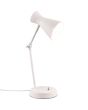 Trio Enzo R50781031 brandende mat witte tafellamp met scharnierende arm en metalen spot
