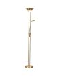 Searchlight Mother EU5430SB messing kleurige uplighter met leeslamp met LED knobbel onder de uplighter