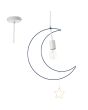 Brilliant Ezra 99105/40 hanglamp met maan van metaaldraad en hangend sterretje
