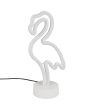 Trio Flamingo R55240101 kinderlamp op batterijen met witte voet en LED buis als flamingo gevormd