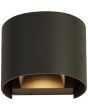brandende antraciet grijze up en down wandlamp voor buiten van 13 cm breed met instelbare lichtbundelbreedte