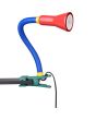 Trio Flexo 5028010-17 kleurrijke klemspot met flexibele blauwe arm, groene klem, rode kap en gele details