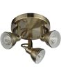 Searchlight Focus 1543AB brons kleurige plafondspots met drie klassiek gevormde metalen spotjes met GU10 spotje