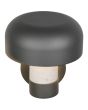 Trio Fraser 262569178 bovenaanzicht antraciet grijze wandlamp voor buiten met opstaande kap en beton imitatie met bewegingsmelder