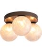 Plafondlamp Frosty brons 30cm