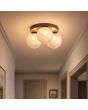 Plafondlamp Frosty brons 30cm