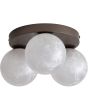 Plafondlamp Frosty brons 30cm