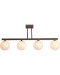 Plafondlamp Frosty brons 72cm