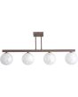Plafondlamp Frosty brons 72cm