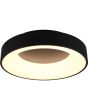 Trio Girona 671210132 plafonniere met zwarte rand en brandende lichtgevende ring met geïntegreerde LED
