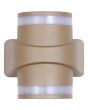 Searchlight Grip 39390GO goudbronzen wandlamp voor de badkamer met up en downlight en twee lichtgevende randen