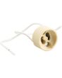 Porseleinen fitting voor GU10 lampen met twee 0,75mm kabels van 15cm