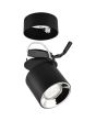 Trio Guayana 651000132 mat zwarte richtbare spot met reflector met losse onderdelen voor het in en opbouwen