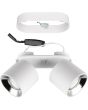 Trio Guayana 651000231 mat witte dubbele richtbare spot met reflector met losse onderdelen voor het in en opbouwen