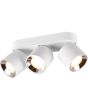 Trio Guayana 651000331 mat witte richtbare drie spot met reflectors, opgebouwd