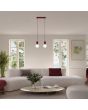 Hanglamp Halo bordeauxrood 34cm