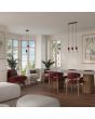 Hanglamp Halo bordeauxrood 40cm