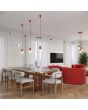 Hanglamp Halo rood 12cm