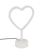 Trio Hart R55210101 kinderkamer lamp met witte voet en LED tube in de vorm van een hart