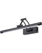Searchlight Herron 96510-45BK zwarte oplaadbare schilderijlamp met instelbare lichtkleur en scharnierende arm