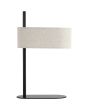 Searchlight Hessian EU30501BK zwarte tafellamp met dunne ovale kap van linnen