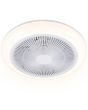 Brandende Reality Holmsund witte plafondventilator met RGB LED in een rand van 46 cm rond een kunststof zeven armige ventilator met wit rooster ervoor
