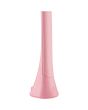 Ingeklapte Brilliant Idana roze oplaadbare bureaulamp van 37 cm hoog met kantelbare langwerpige kop en touchdimmer op de voet