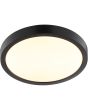 Brandende Brilliant Jade zwarte plafonnière voor de badkamer met een diameter van 27,5 cm en een hoogte van 3,1 cm