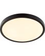 Brandende Brilliant Jade zwarte plafonnière voor de badkamer met een diameter van 37,5 cm en een hoogte van 3,1 cm
