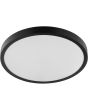 Brilliant Jade zwarte plafonnière voor de badkamer met een diameter van 37,5 cm en een hoogte van 3,1 cm