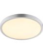 Brandende Brilliant Jade zilverkleurige plafonnière voor de badkamer met een diameter van 37,5 cm en een hoogte van 3,1 cm